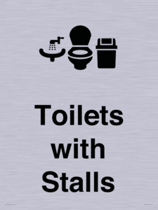 Toilets: Stalls and Wash Basin with Sanitary Bin